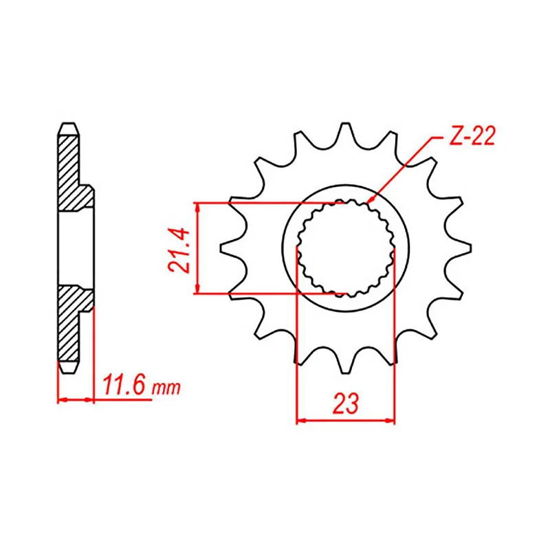 Rainproof MTB jacket-MTX 583 Steel Front Sprocket #520 (15T) (10-4GY-15)