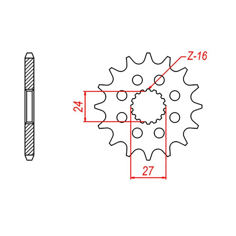 Quick-wick bike jersey-MTX 423 Steel Front Sprocket #530 (18T) (10-423-18)