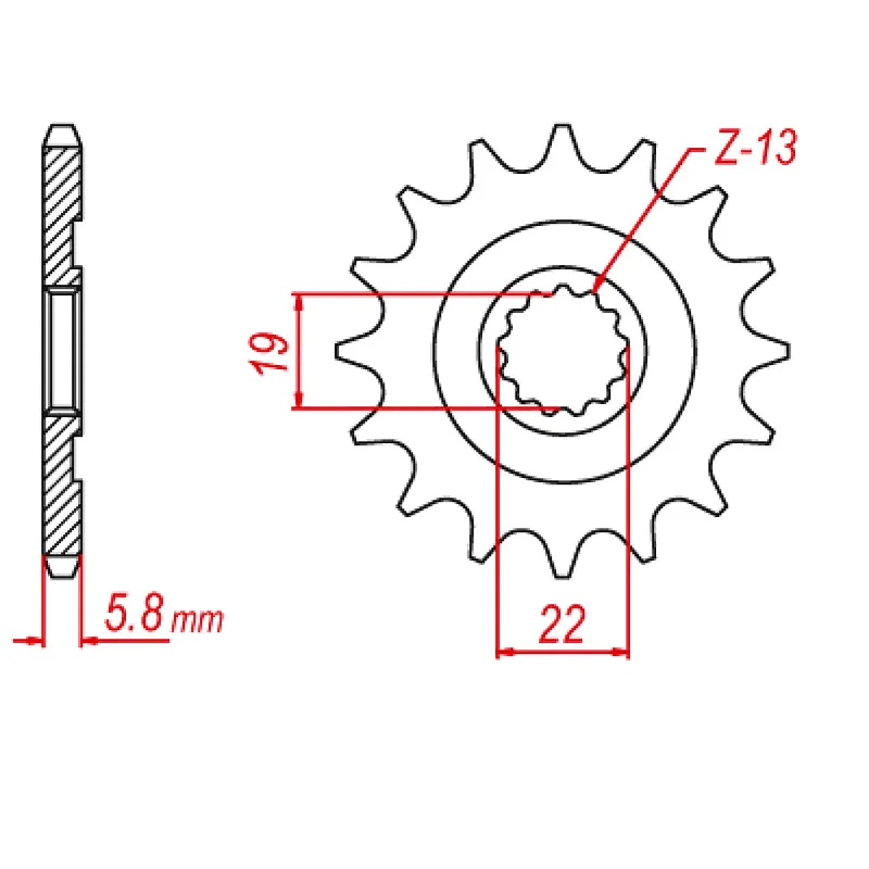 Reflective helmet tape-MTX 825 Steel Front Sprocket #520 (14T) (10-HQ7-14)