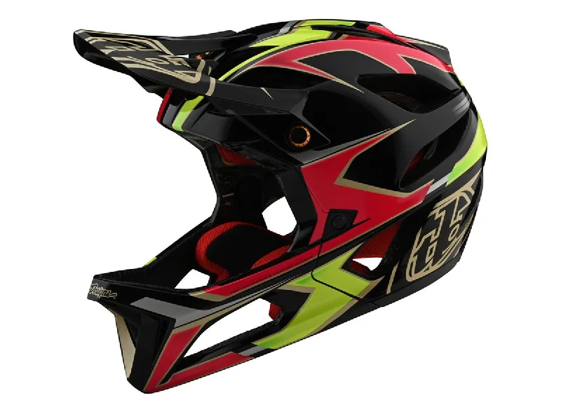 Bicycle helmet game day-Troy Lee Designs Stage Full Face Helmet - Ropo - Pink-Yellow - 2020