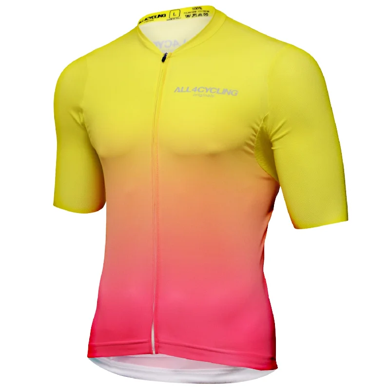 cycling clothing with old vibes-Maglia All4cycling Originals - Giallo rosa