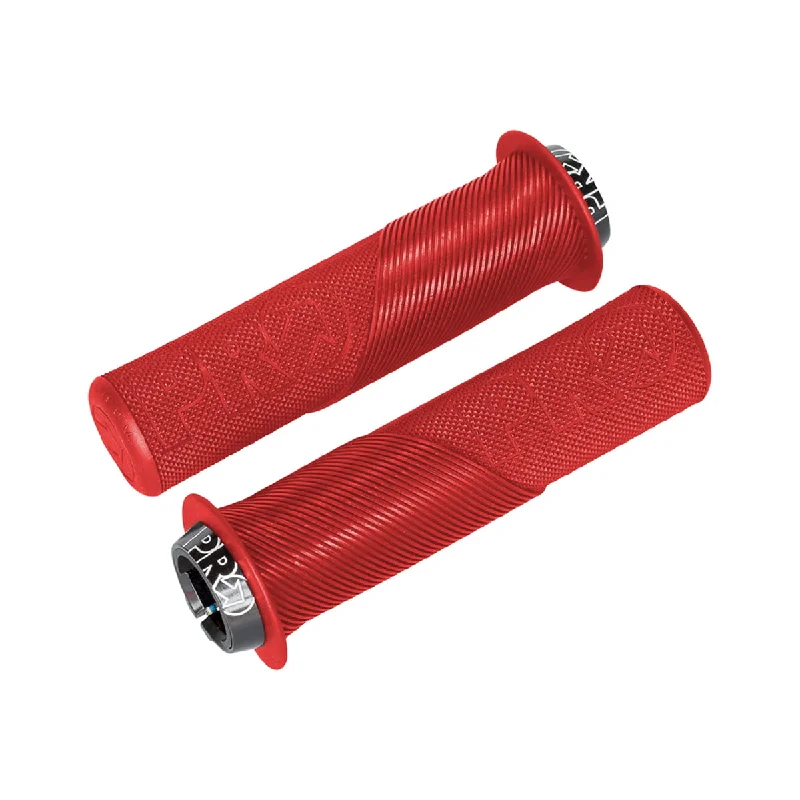 ergonomic plush bike grips-Pro Lock On Trail Grips - Flange - Red