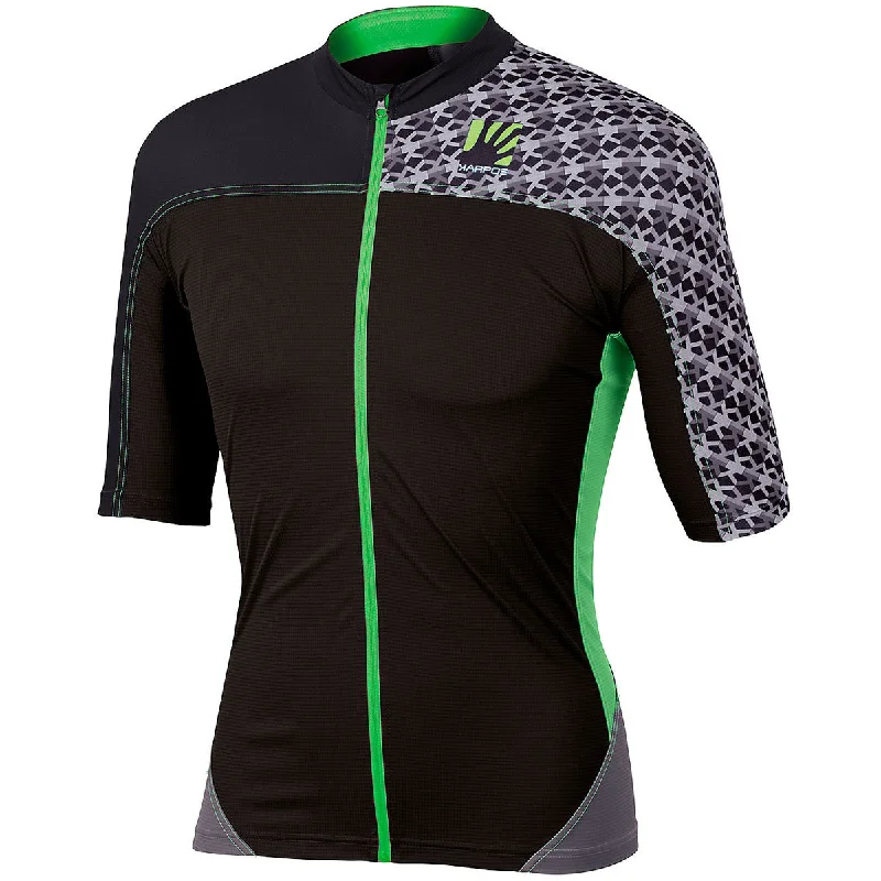 cycling clothing with precise fit-Maglia Karpos Teck Evo - Verde nero