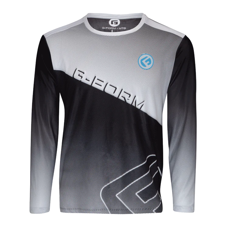 cycling clothing for mild spins-G-Form Podium Long Sleeve MTB Jersey - Black