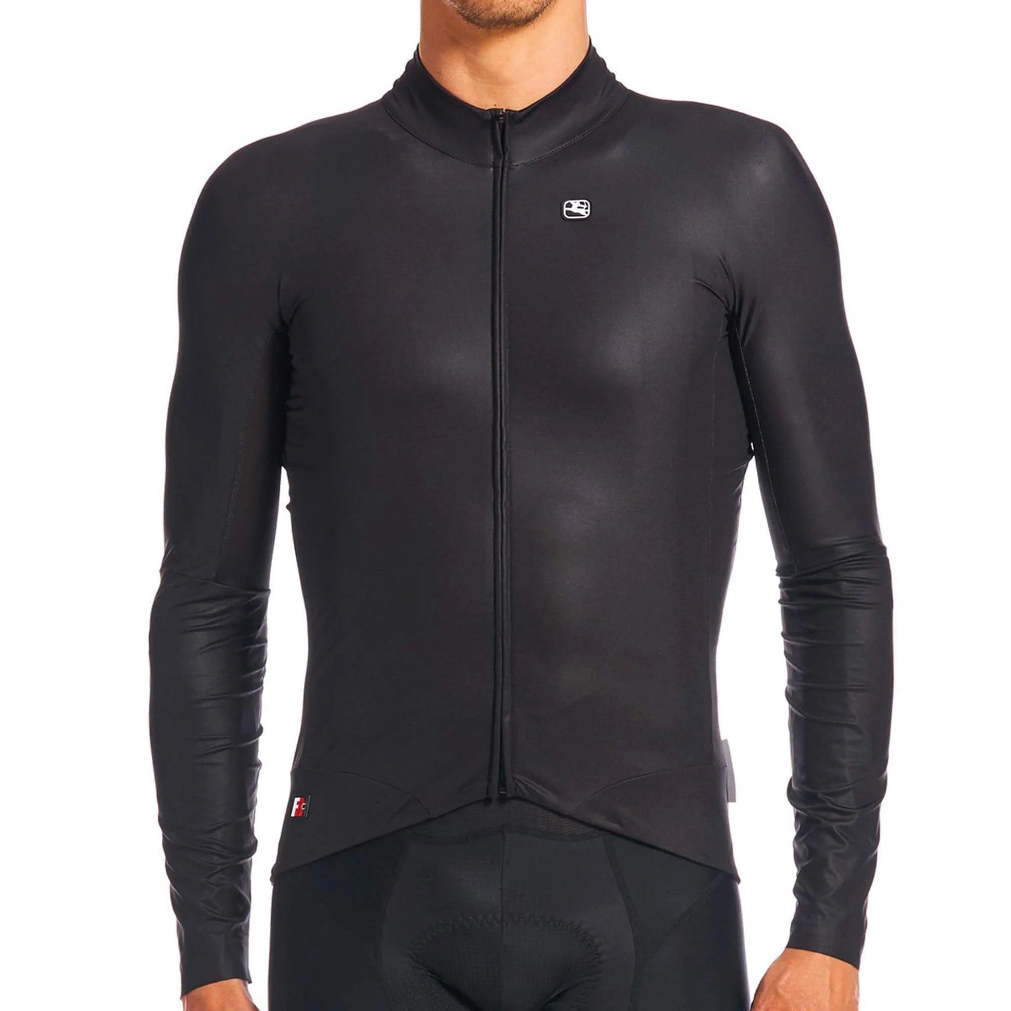 cycling clothing with warm insides-Giordana FR-C Pro Long Sleeve Road Jersey - Full Black