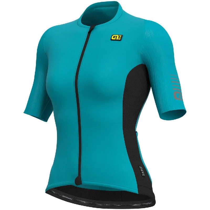 cycling clothing for steep rises-Maglia donna Ale R-EV1 Race - Azzurro