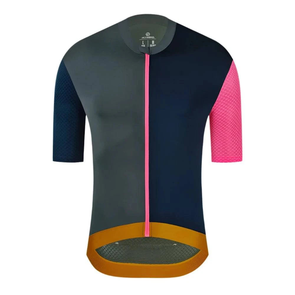 cycling clothing with velvety touch-Men's Cycling Jersey Colorful Summer Road Bike Shirt Cycling Clothing Pro Team Bicycle Jersey Biking Clothes