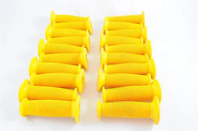 beginner budget bike grips-10x PAIRS BMX MUSHROOM GRIPS YELLOW WHOLESALE JOB LOT OLD SCHOOL BMX + ALL BMX