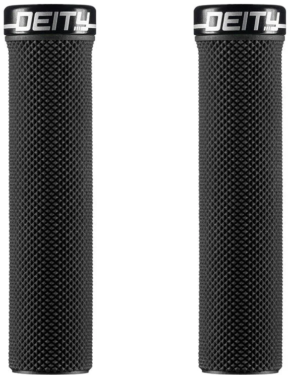 stylish grooved bike grips-Deity Components Slimfit Grips - Black