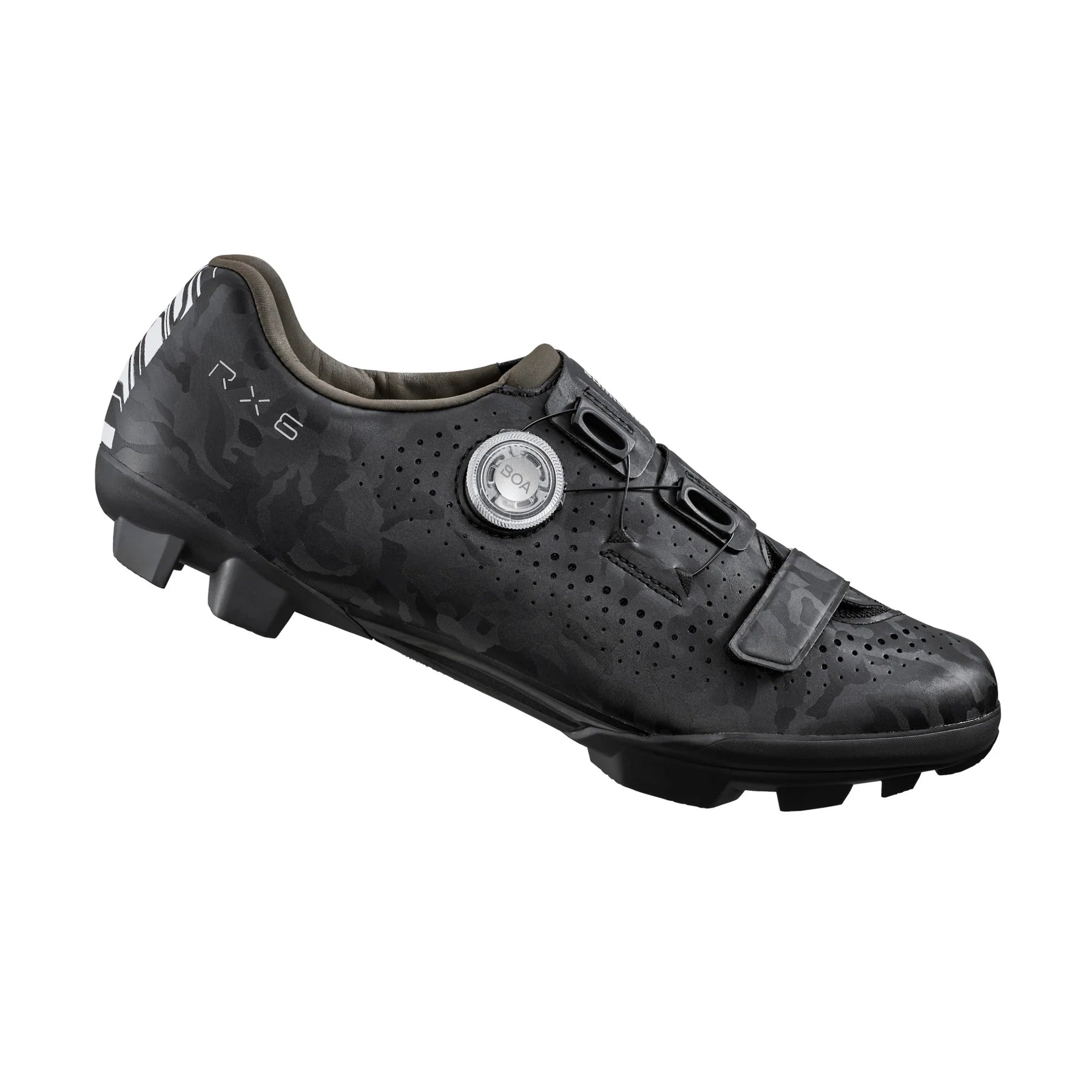 cycling clothing for twisty hills-Shimano RX6E SPD Gravel Shoe - Wide - Black