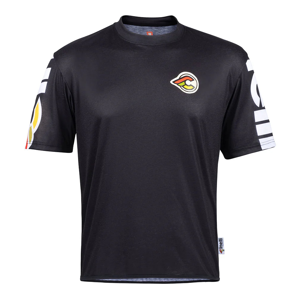 cycling clothing with odor shield-T-Shirt Cinelli Gravel - Nero