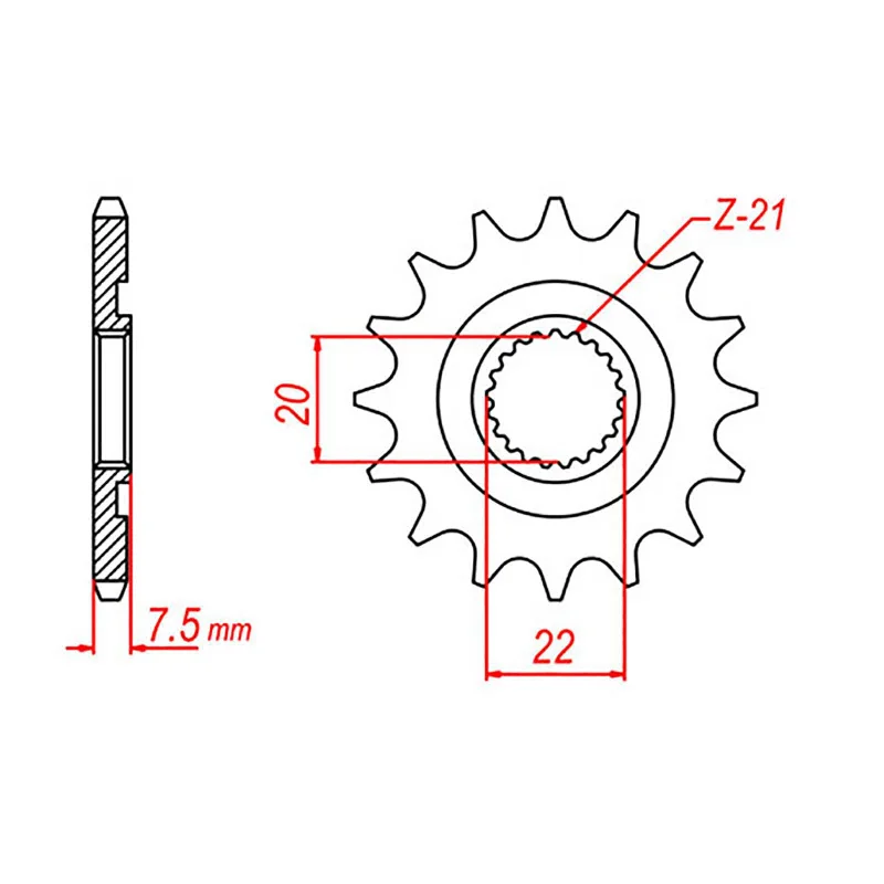 Ventilated aero bike helmet-MTX 1323 Steel Front Sprocket #520 (12T) (10-KSR-12)