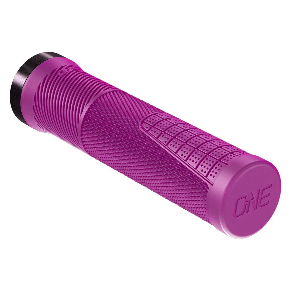 cushioned plush bike grips-OneUp Thin Lock-On MTB Grips - Purple