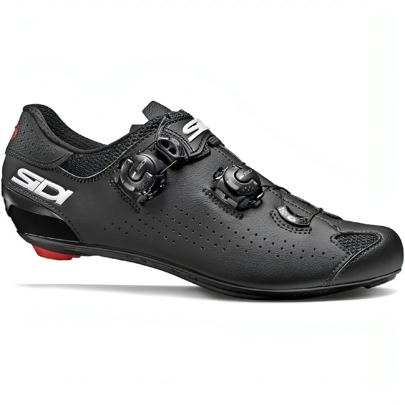 cycling clothing with long spins-Sidi Genius 10 Road Cycling Shoes - Black