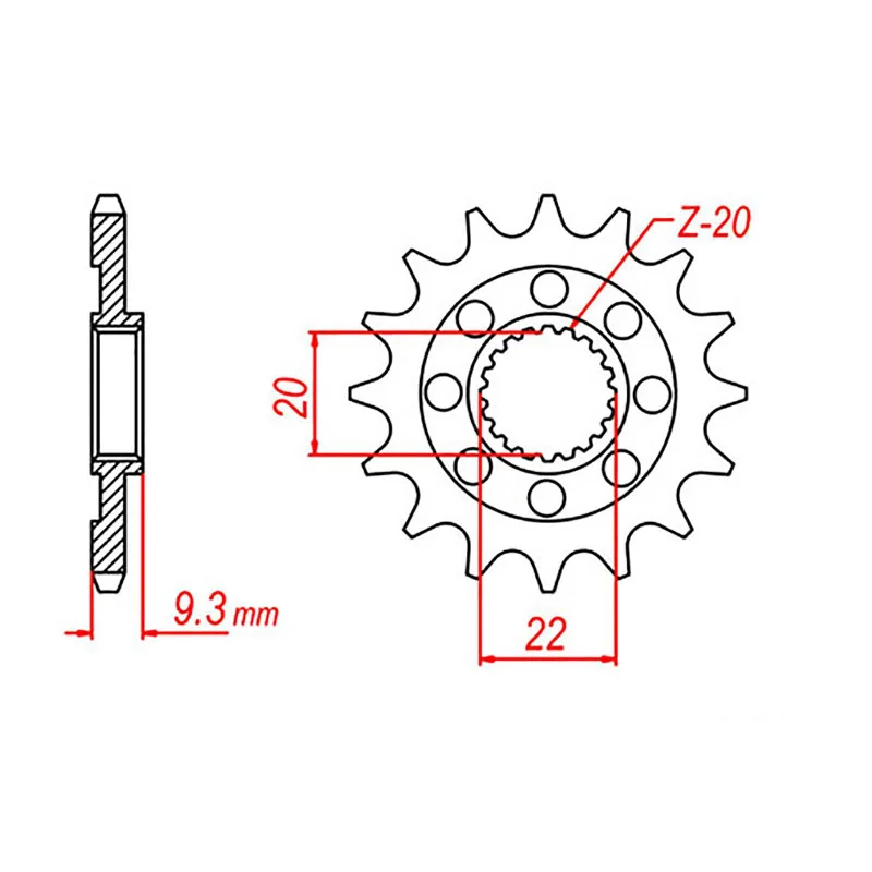 Elite bike gloves-MTX 1446 Steel Front Sprocket #520 (12T) (10-035-12)