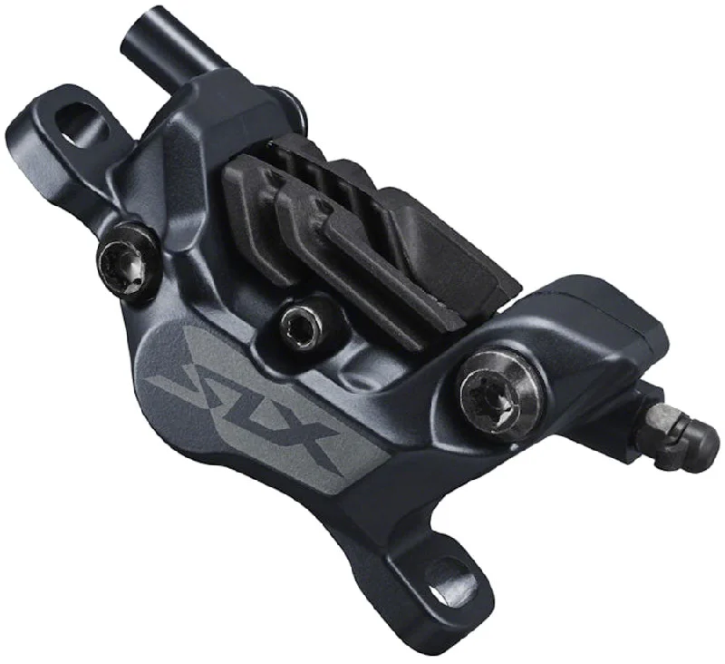 Bicycle brake lever lightweight alloy-Shimano SLX BR-M7120 4-Piston Post-Mount Disc Brake Caliper Metal Pads Fins BLK