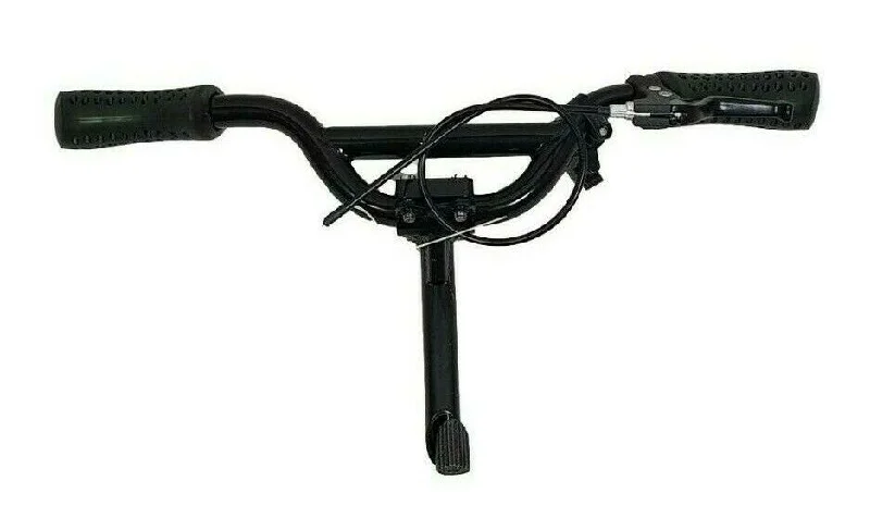 weather-resistant sprint bicycle grips-Complete 500mm Junior BMX Handlebars With Stem, Grips, Bell, Brake Lever & Cable