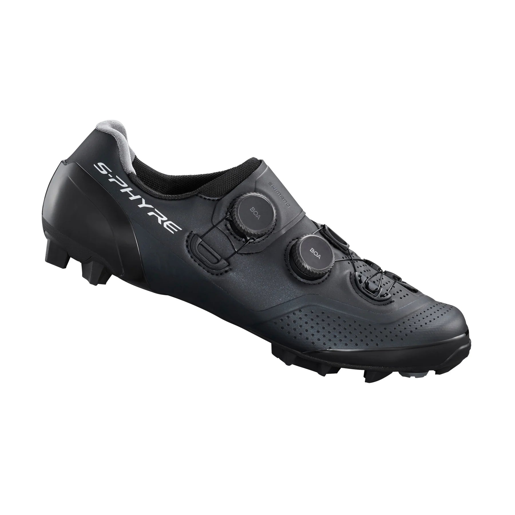 cycling clothing with wide stretch-Shimano XC902 S-Phyre SPD XC MTB Shoe - Wide - Black