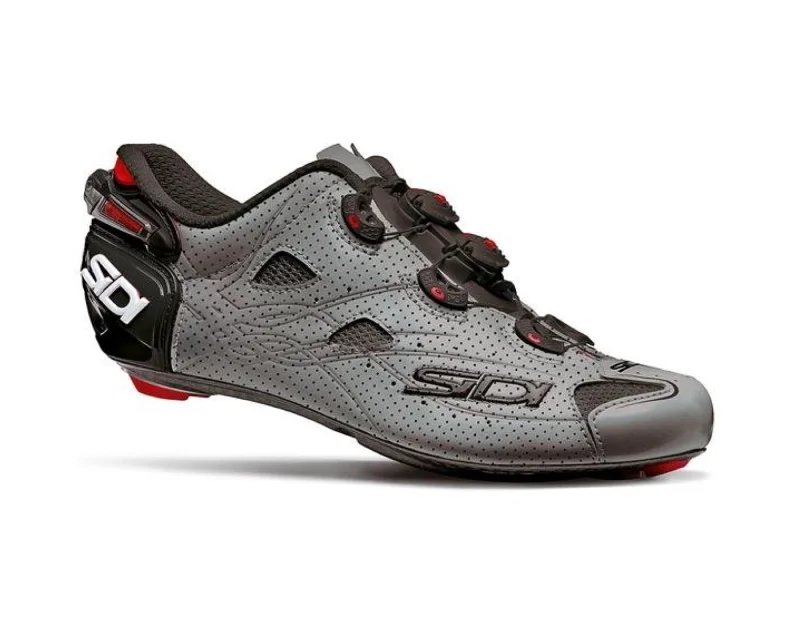 cycling clothing for brutal weather-Sidi Shot Air Shoe Mat Blk/Mat Gry 45