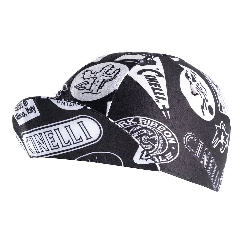 cycling clothing with steady lift-Cappellino Cinelli Supercorsa - Nero bianco