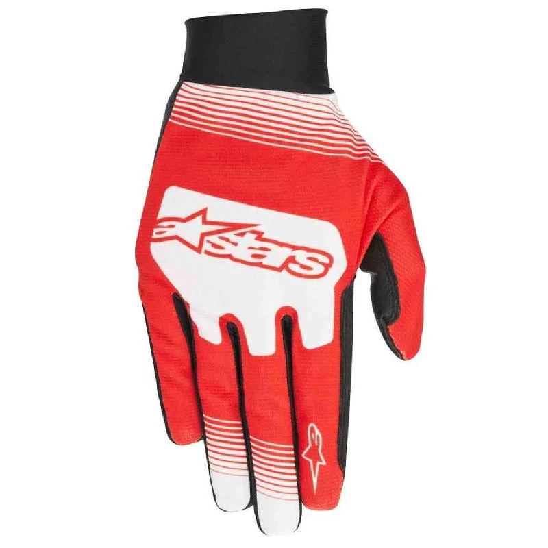 cycling clothing with smooth glide-Guanti Alpinestar Teton Plus - Rosso bianco