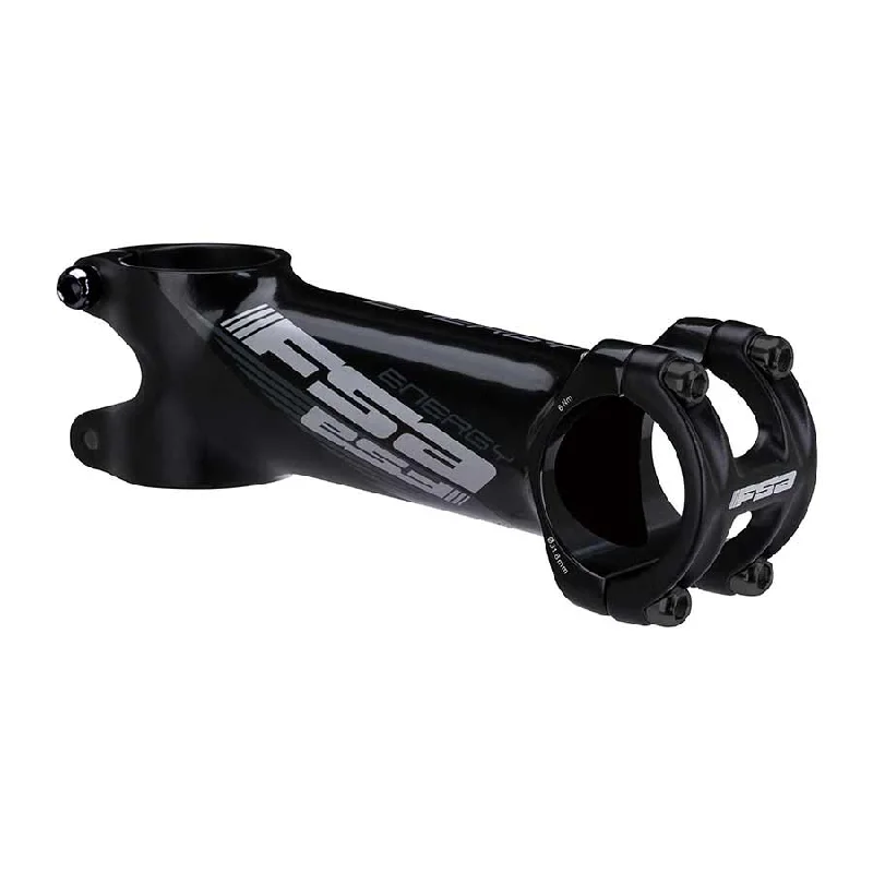 Helmet-mounted speaker-FSA Energy Stem Diameter: 31.8mm Length: 90mm Steerer: 1-1/8 6° Black