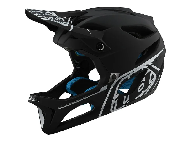 Bicycle helmet fundraiser pick-Troy Lee Designs Stage Full Face Helmet - Stealth - Black-Silver - 2020