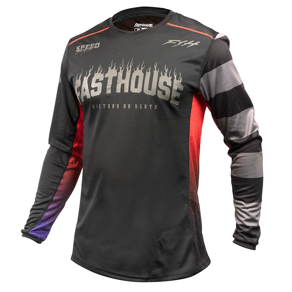 cycling clothing for arid rides-Fasthouse Burn Free Classic Long Sleeve MTB Jersey - Black