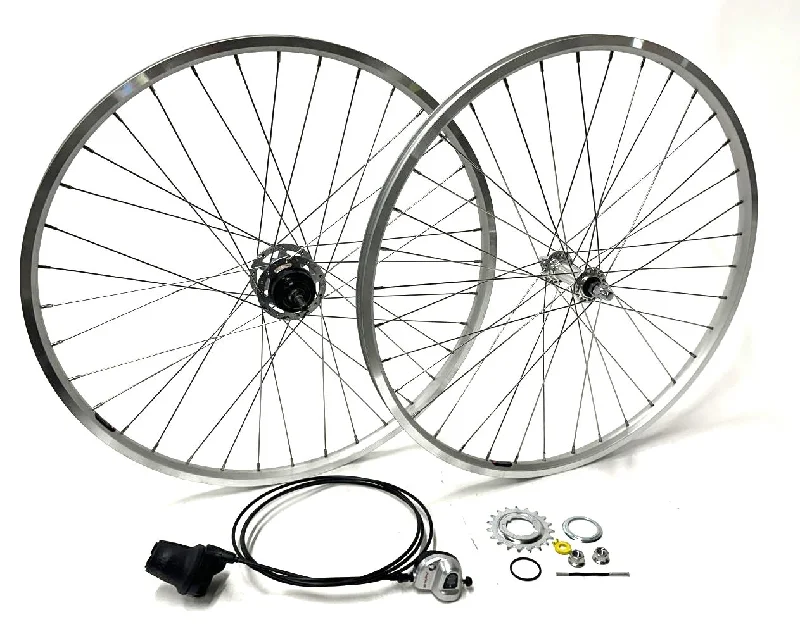 Bicycle chainstay anti-slip brace-Shimano Nexus Inter3 3 Speed Hub SG-3R40 36h 26" Alloy 120mm Wheelset + Shifter