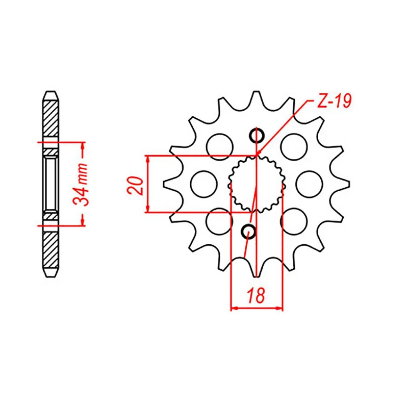 Neon bike bandana-MTX 1310 Steel Front Sprocket #420 (14T) (10-KSE-14)