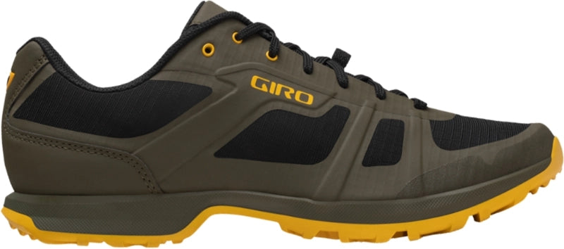 cycling clothing with stretch straps-Giro Gauge MTB Shoe - Trail Green-Spectra Yellow