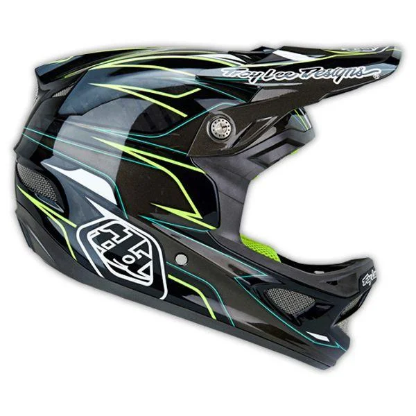 Bicycle helmet flair choice-Troy Lee Designs D3 Carbon Full Face Helmet - Evo Gray