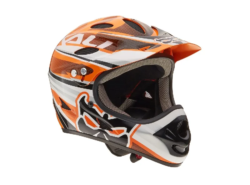 Bicycle helmet user friendly-Kali Savara Full Face Helmet - Celebrity Orange