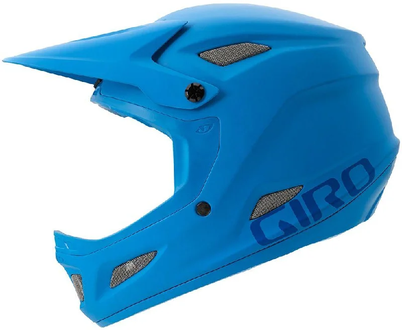 Bicycle helmet focus fit-Giro Cipher Full Face Helmet - Matt Blue