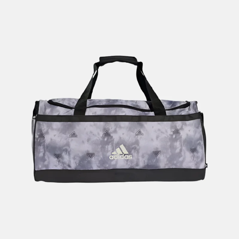 Steel chain protector-Adidas Essentials Linear Graphic Training Duffel Bag -Multicolor/Chalk White