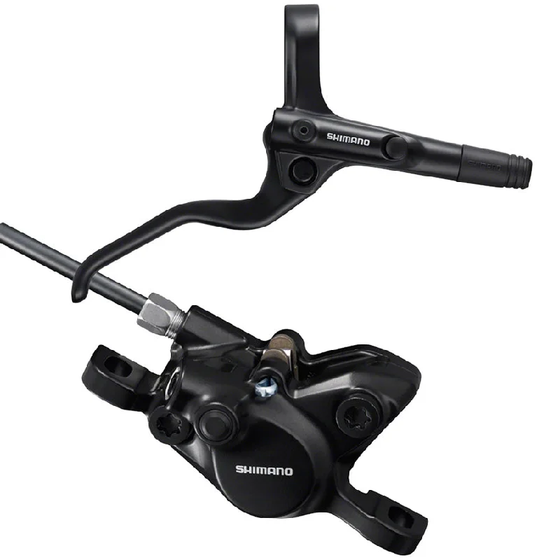 Hybrid bike handlebar anti-slip grip-Shimano BR-MT200 Disc Brake BL-MT201 Lever - Rear Hydraulic 2-Piston Post Mount BLK