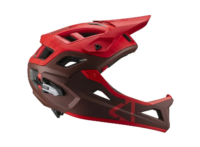 Bicycle helmet road warrior-Leatt DBX 3.0 Enduro V19.1 Full Face Helmet - Ruby Red