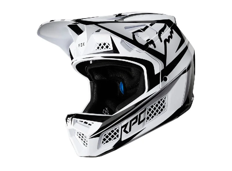 Bicycle helmet frugal fit-Fox Racing Rampage Pro Carbon Full Face Helmet - Weld - White - 2019