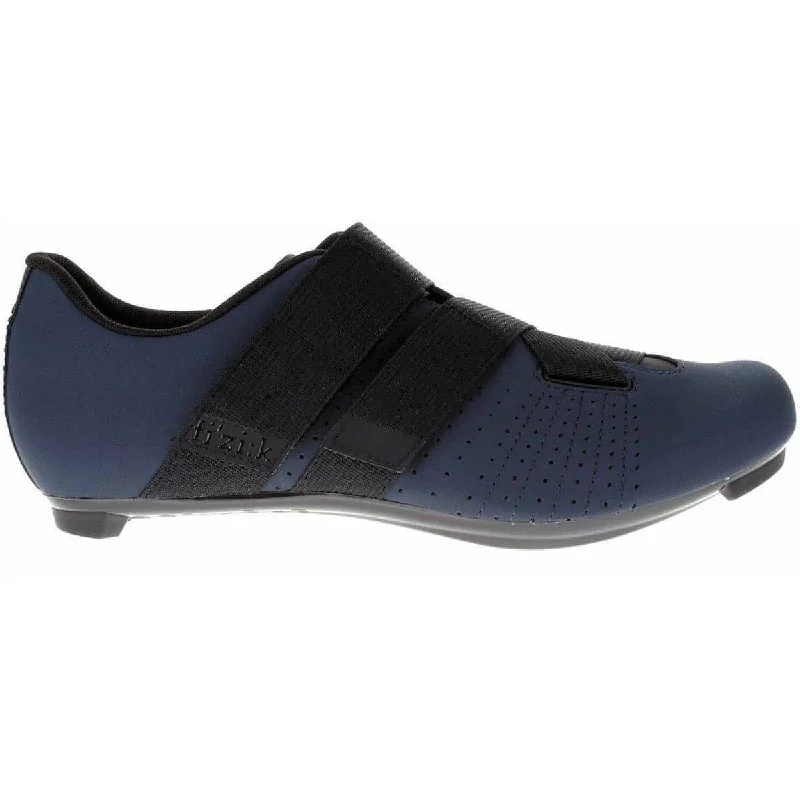 cycling clothing with broad coverage-Fizik R5 Tempo PowerStrap Mens Road Cycling Shoes - Navy