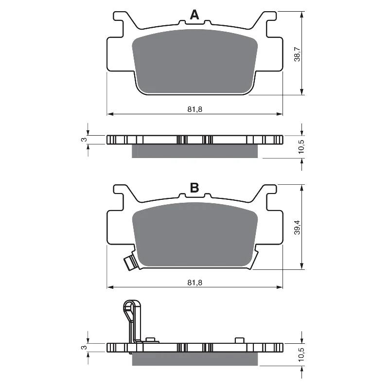 GOLDfren Brake Pads - K5 Off-Road Racing (PBPR525)