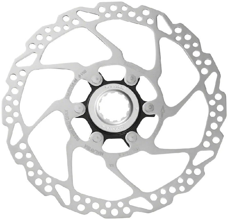 Road bike frame anti-slip guard wrap-Shimano Deore SM-RT54-M Disc Brake Rotor - 180mm Center Lock For Resin Pads Only External Lockring Silver