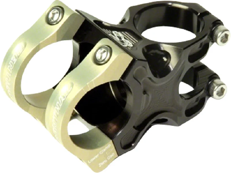 Rainproof helmet shield-Renthal Apex 35 Stem - 33mm 35 Clamp +/-6 1 1/8" Aluminum Black/Gold