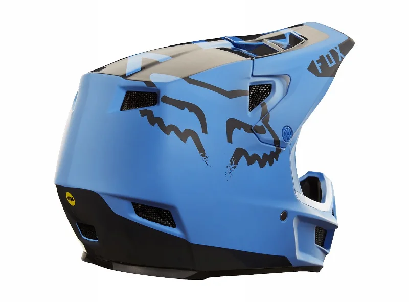 Bicycle helmet prime choice-Fox Racing Rampage Pro Carbon Moth Full Face Helmet - Blue-Black