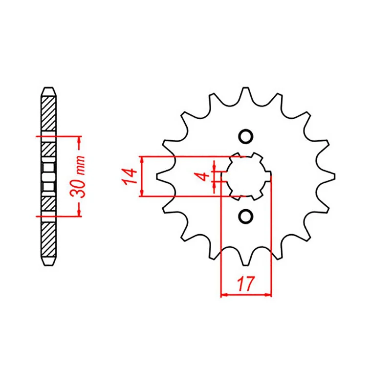 Tight-fit cycling tights-MTX 249 Steel Front Sprocket #420 (14T) (10-044-14)