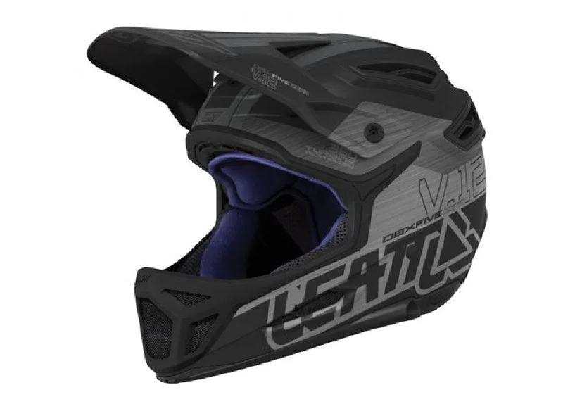 Bicycle helmet charity ride-Leatt DBX 5.0 V12 Full Face Helmet - Brushed