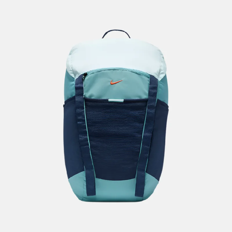 Open-vent road helmet-Nike Hike Backpack 27L -Denim Turquoise/Midnight Navy/Vintage Coral