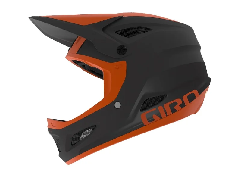 Bicycle helmet pop fit-Giro Disciple MIPS Full Face Helmet - Matt Warm Black-Deep Orange - 2019