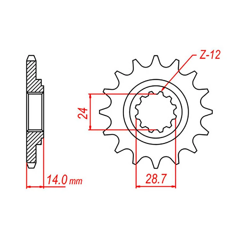 Hard-wearing bike boots-MTX 1529 Steel Front Sprocket #530 (17T) (10-283-17)