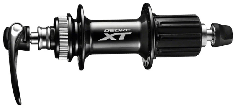 Cruiser bike handlebar stem guard-Shimano XT FH-M8000 Rear Hub - QR x 135mm Center-Lock HG 11 MTN Black 32H