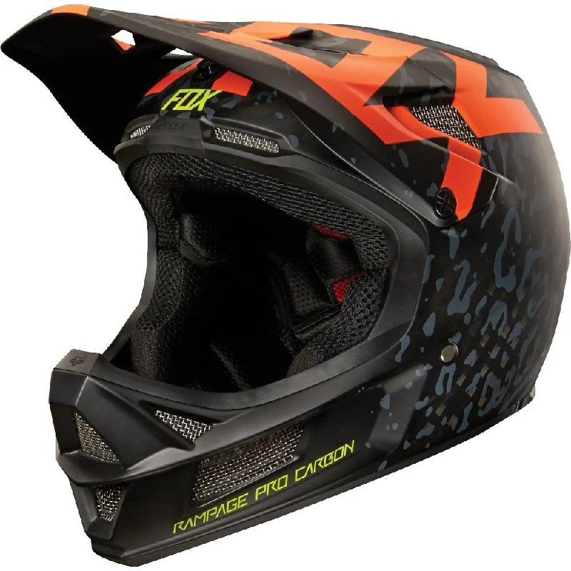 Bicycle helmet niche expert-Fox Racing Rampage Pro Carbon MIPS Full Face Helmet - Cauz Orange